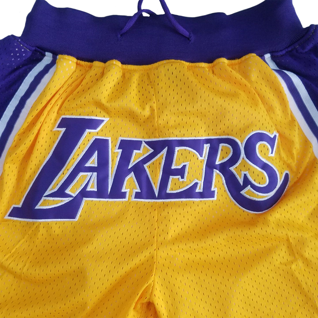 Lakers Vintage Shorts - Yellow/Purple