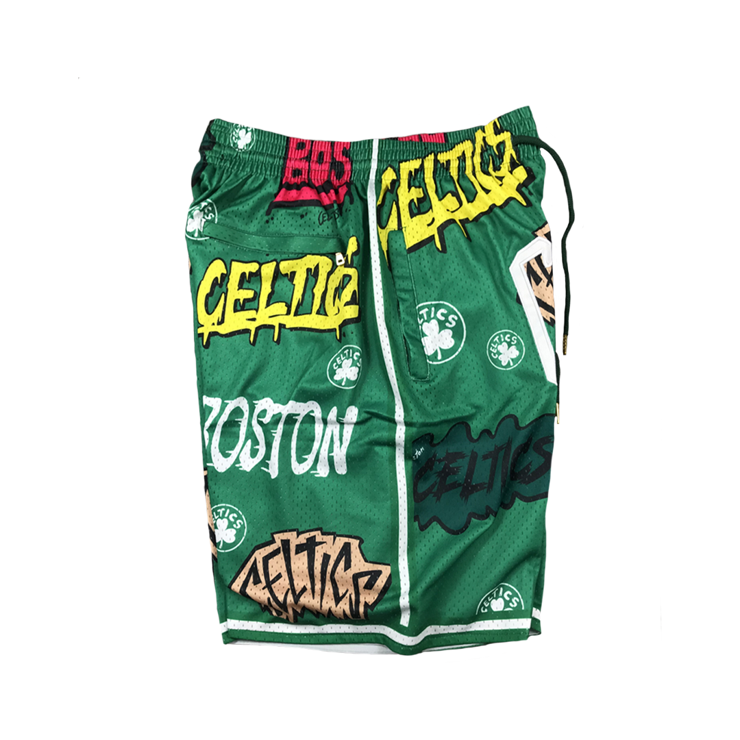 Celtics Vintage Shorts - All Over Print
