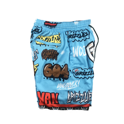 Grizzlies Vintage Shorts - All Over Print
