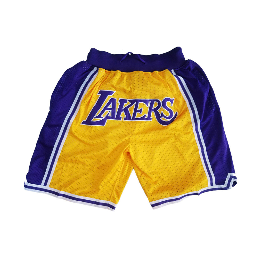 Lakers Vintage Shorts - Yellow/Purple