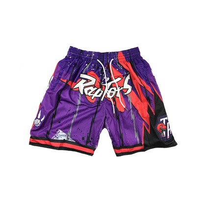 Raptors Vintage Shorts - Paint Splatter