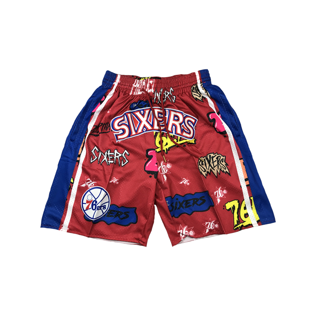 Sixers Vintage Shorts - All Over Print