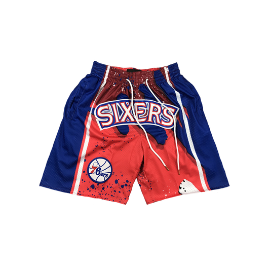 Sixers Vintage Shorts - Paint Splatter