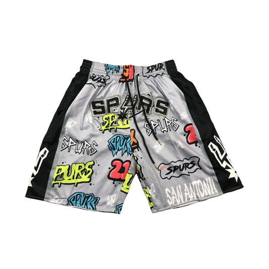 Spurs Vintage Shorts - All Over Print